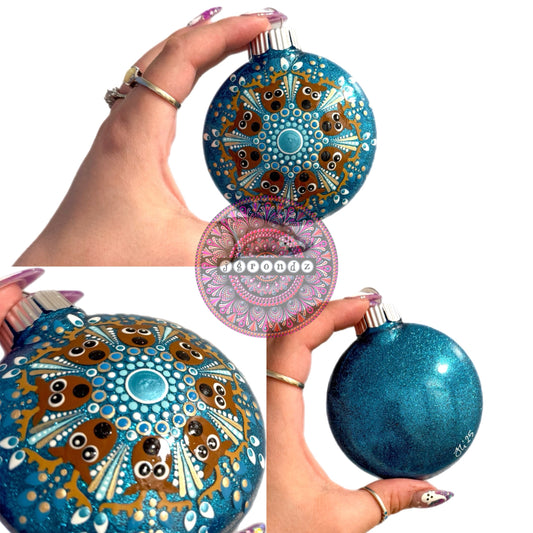 3” Reindeer Mandala Glitter Ornament