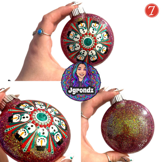 3” Snowman Mandala Ornament