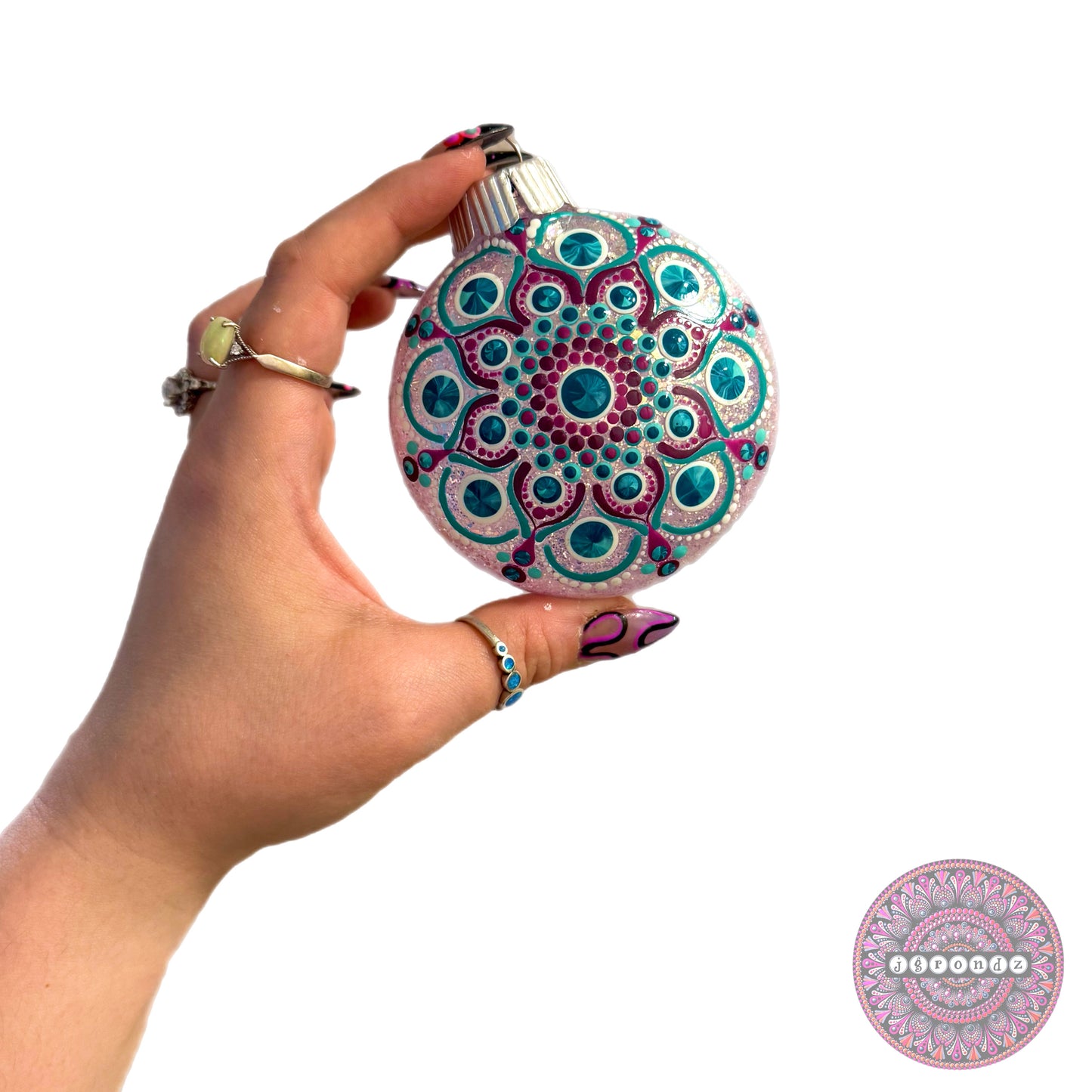 3” Mandala Glitter Ornament