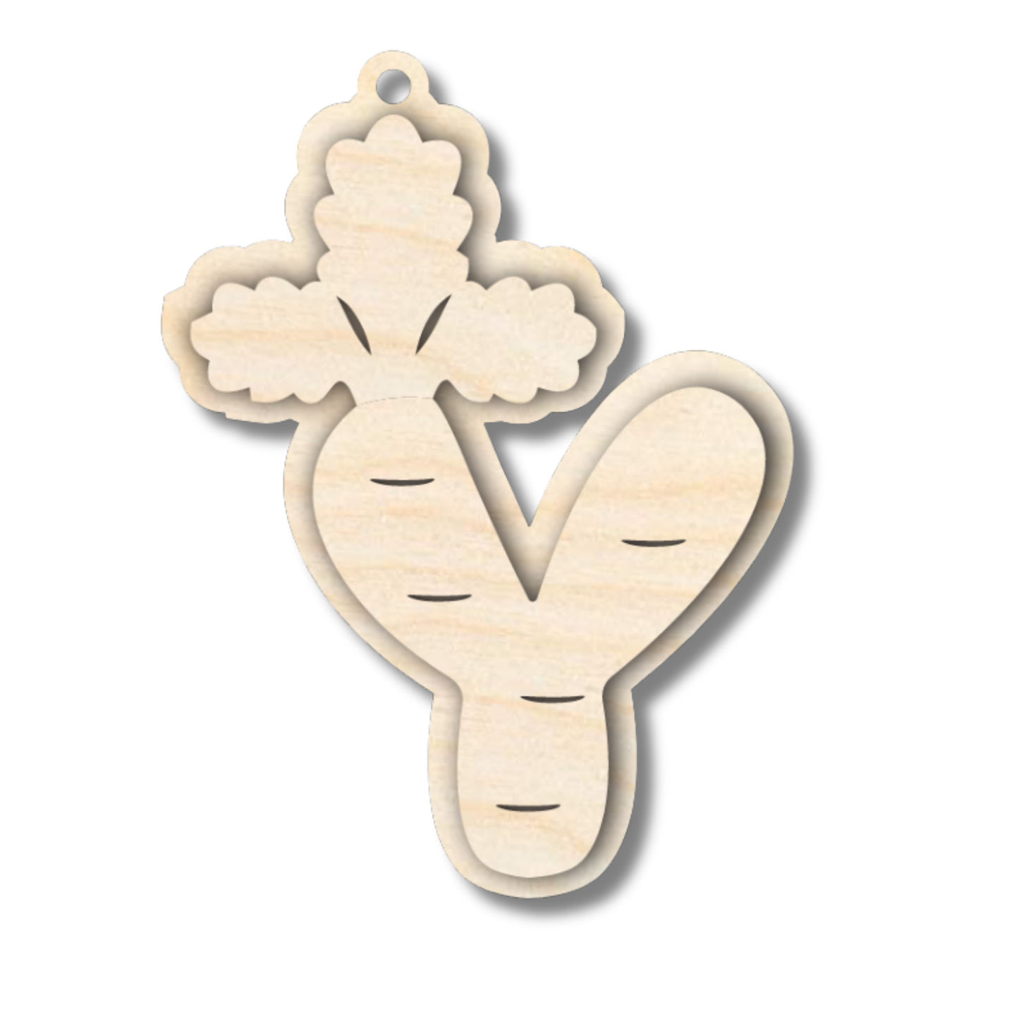 Unfinished Wood Layered Letter Carrot Tags | A-Z | 3 Piece | 6" Tall | 1/8" Wood | Wood Craft DIY