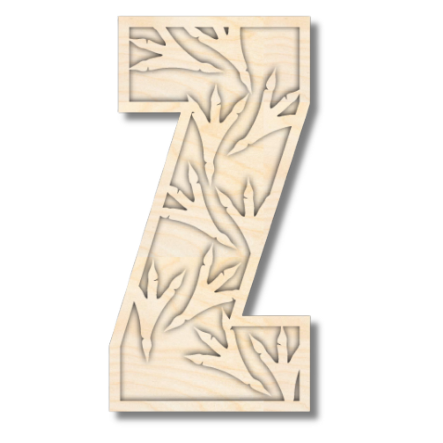 Unfinished Wood Layered Themed Letters | Dinosaur | A-Z | 2 Piece | up to 24"