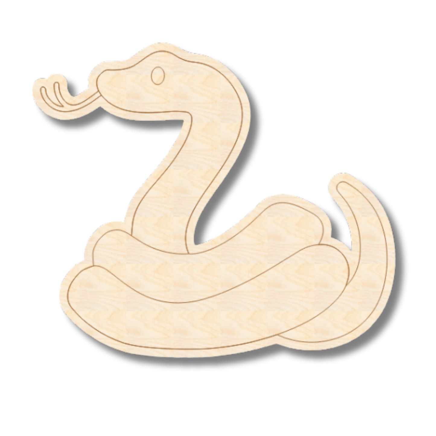 Unfinished Wood Etched Snake Shape | Paint By Line Crafts | up to 30" DIY