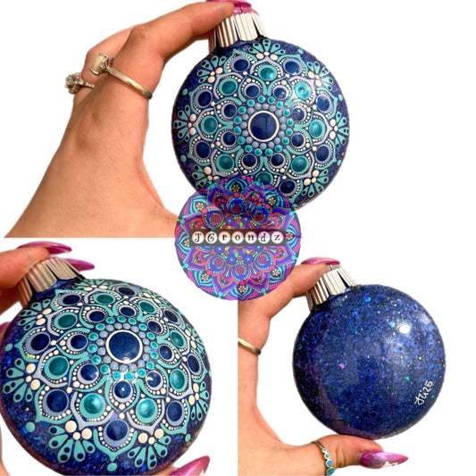 3” Mandala Glitter Ornament