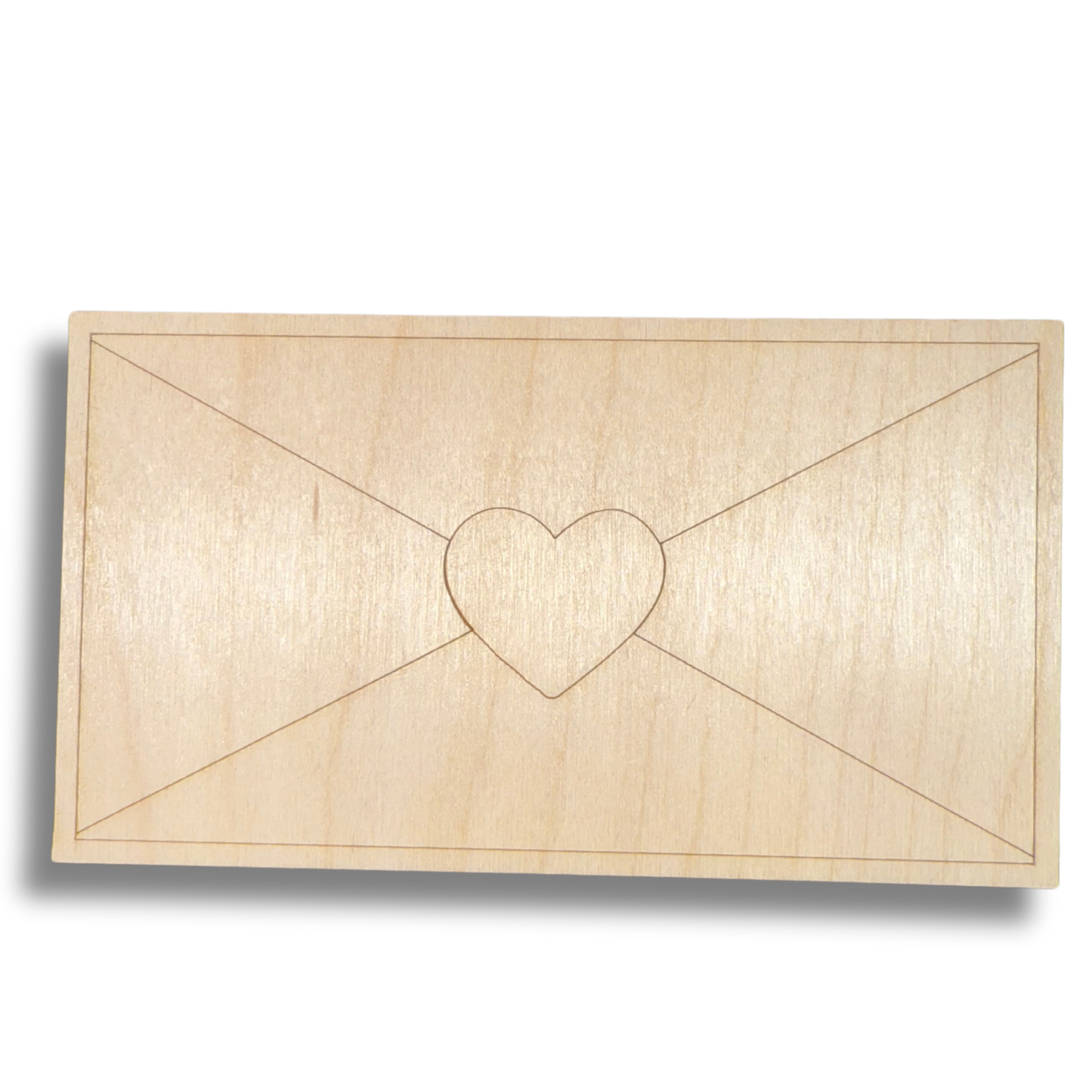 Unfinished Wood Etched Love Letter Shape | Paint By Line Crafts | up to 30" DIY