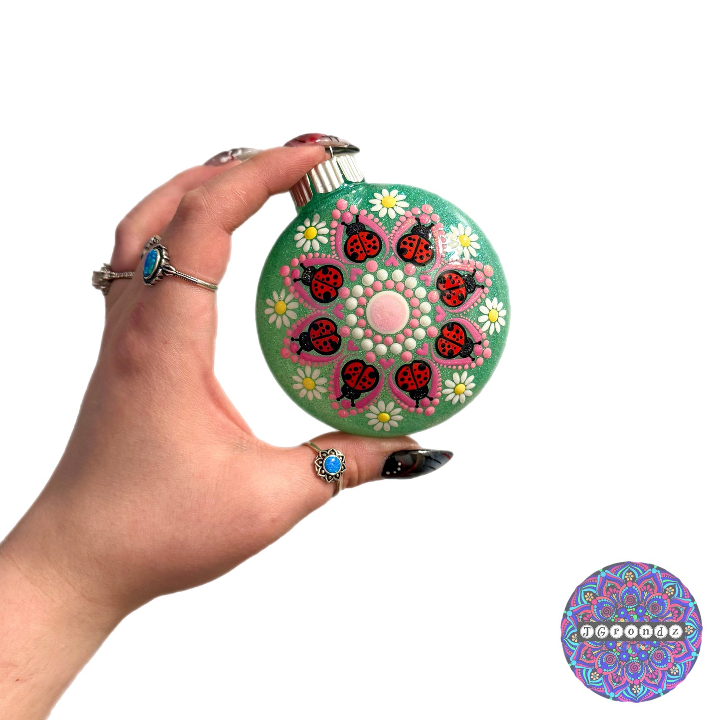 3” Ladybug Mandala Ornament