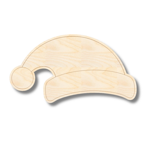 Unfinished Wood Etched Santa Hat Shape | Paint By Line Crafts | up to 30" DIY