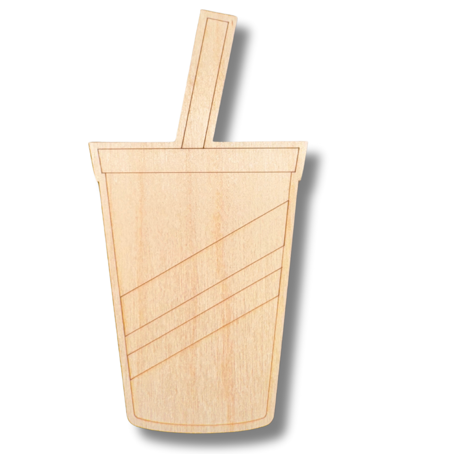 Unfinished Wood Etched Soda Drink Shape | Paint By Line Crafts | up to 30" DIY