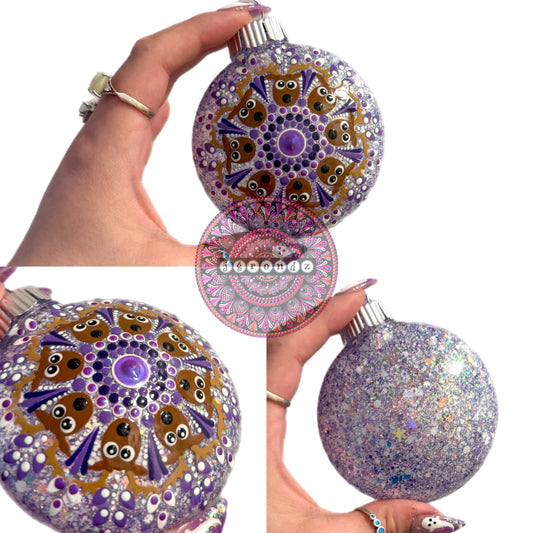 3” Reindeer Mandala Glitter Ornament