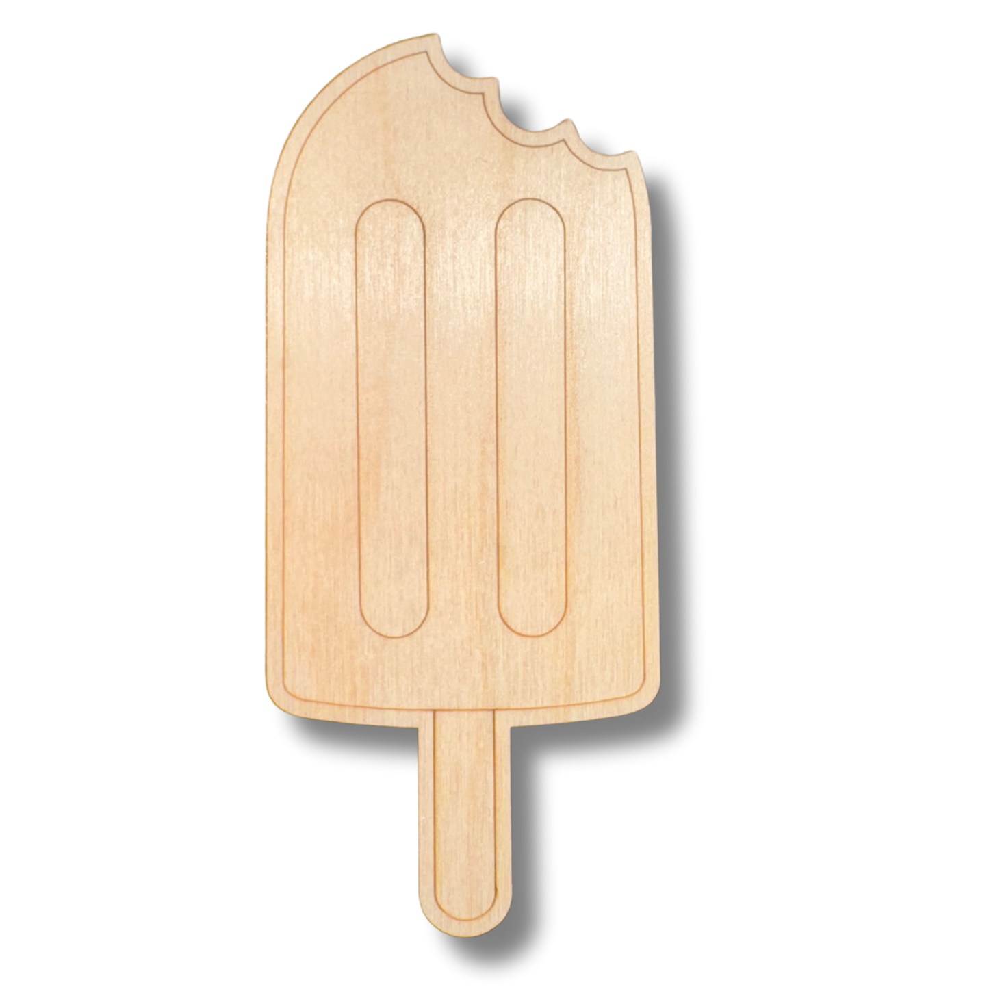 Unfinished Wood Etched Ice Pop Shape | Paint By Line Crafts | up to 30" DIY