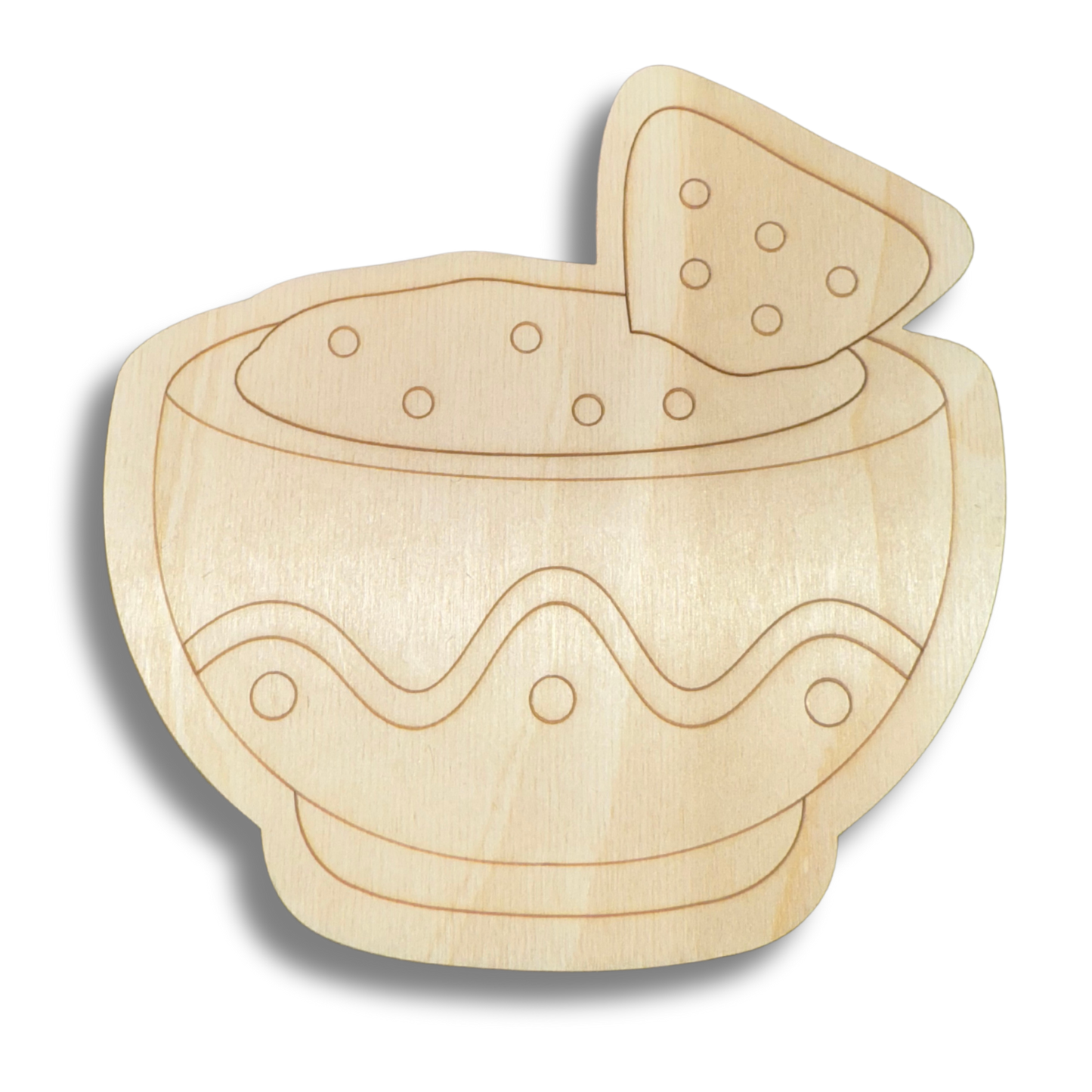 Unfinished Wood Etched Chips and Salsa Shape | Paint By Line Crafts | up to 30" DIY