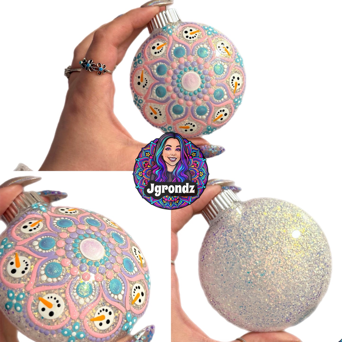 3” Snowman Mandala Ornament