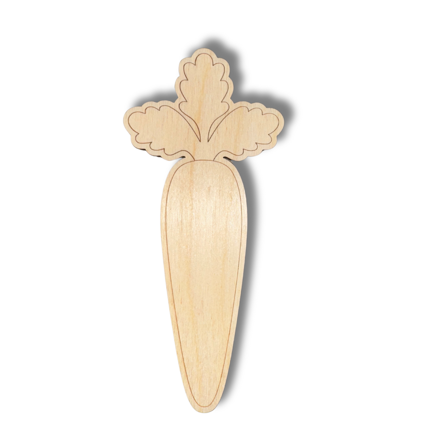 Unfinished Wood Etched Carrot Shape | Paint By Line Crafts | up to 30" DIY