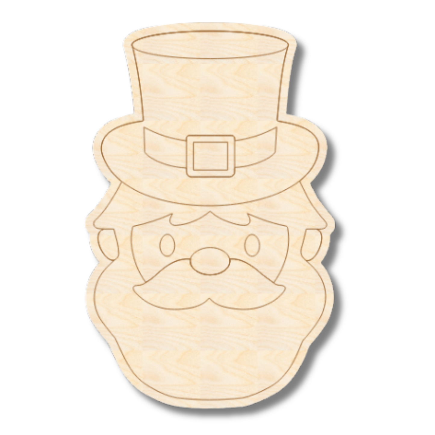 Unfinished Wood Etched Leprechaun Shape | Paint By Line Crafts | up to 30" DIY