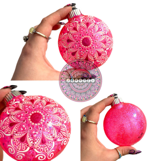 3” Mandala Glitter Ornament