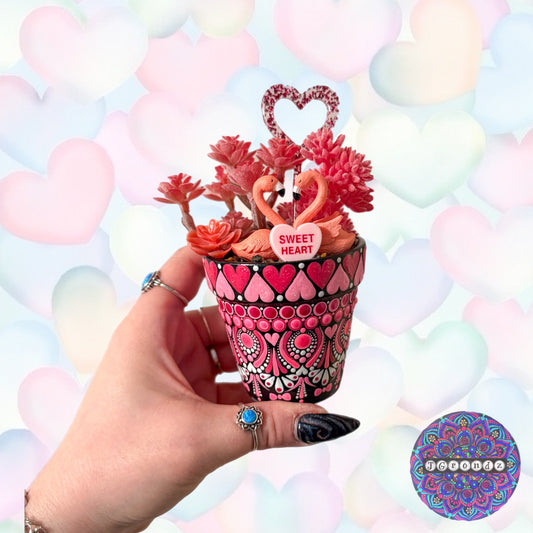 Cutie Pot - Valentines Day Painted Succulent Pot