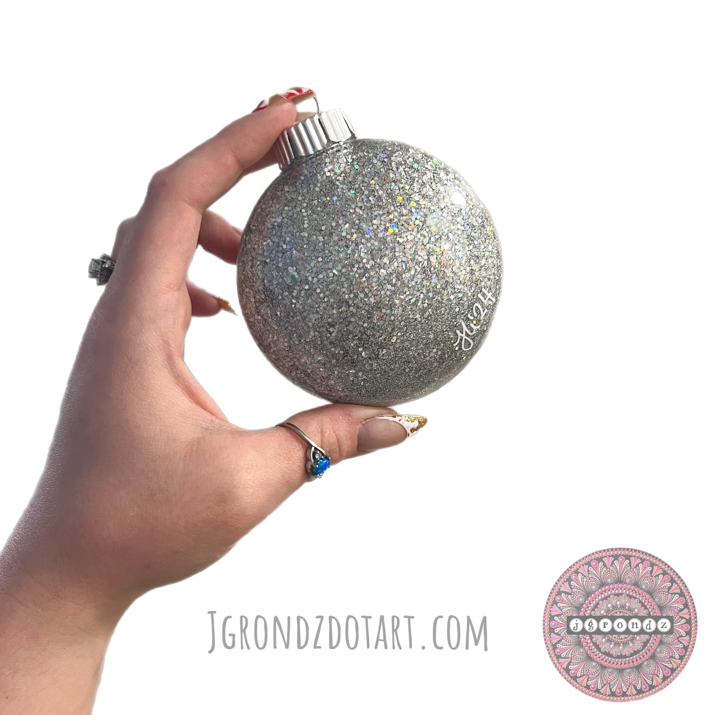 3” Penguin Mandala Glitter Ornament