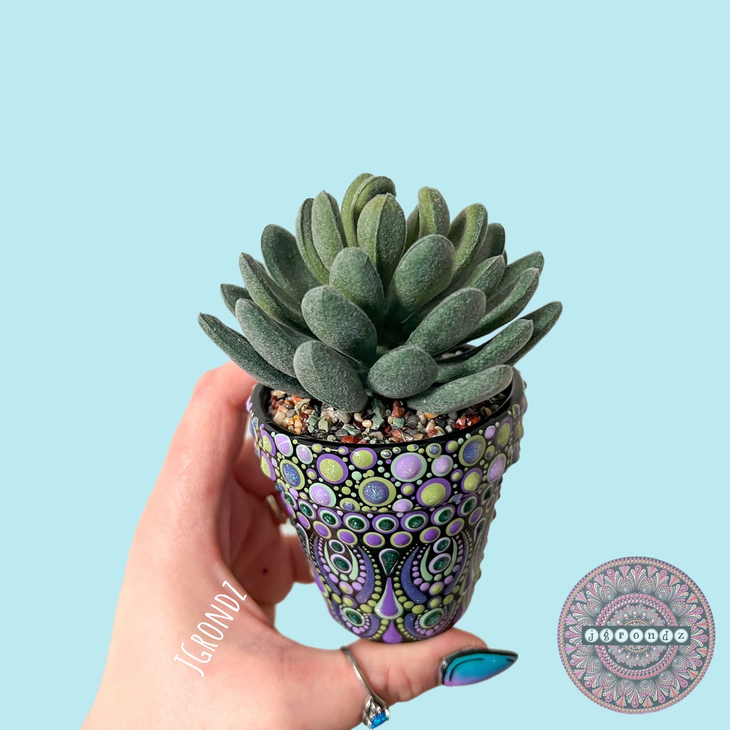 Hoppy Pot - Spring/Easter Painted Succulent Pot