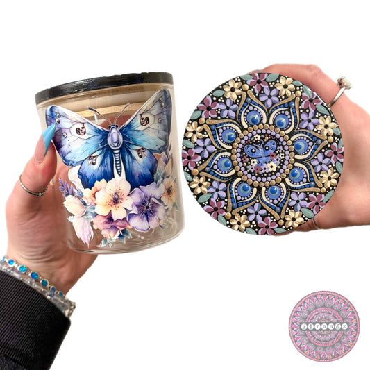 Moth Mandala Stash Jar
