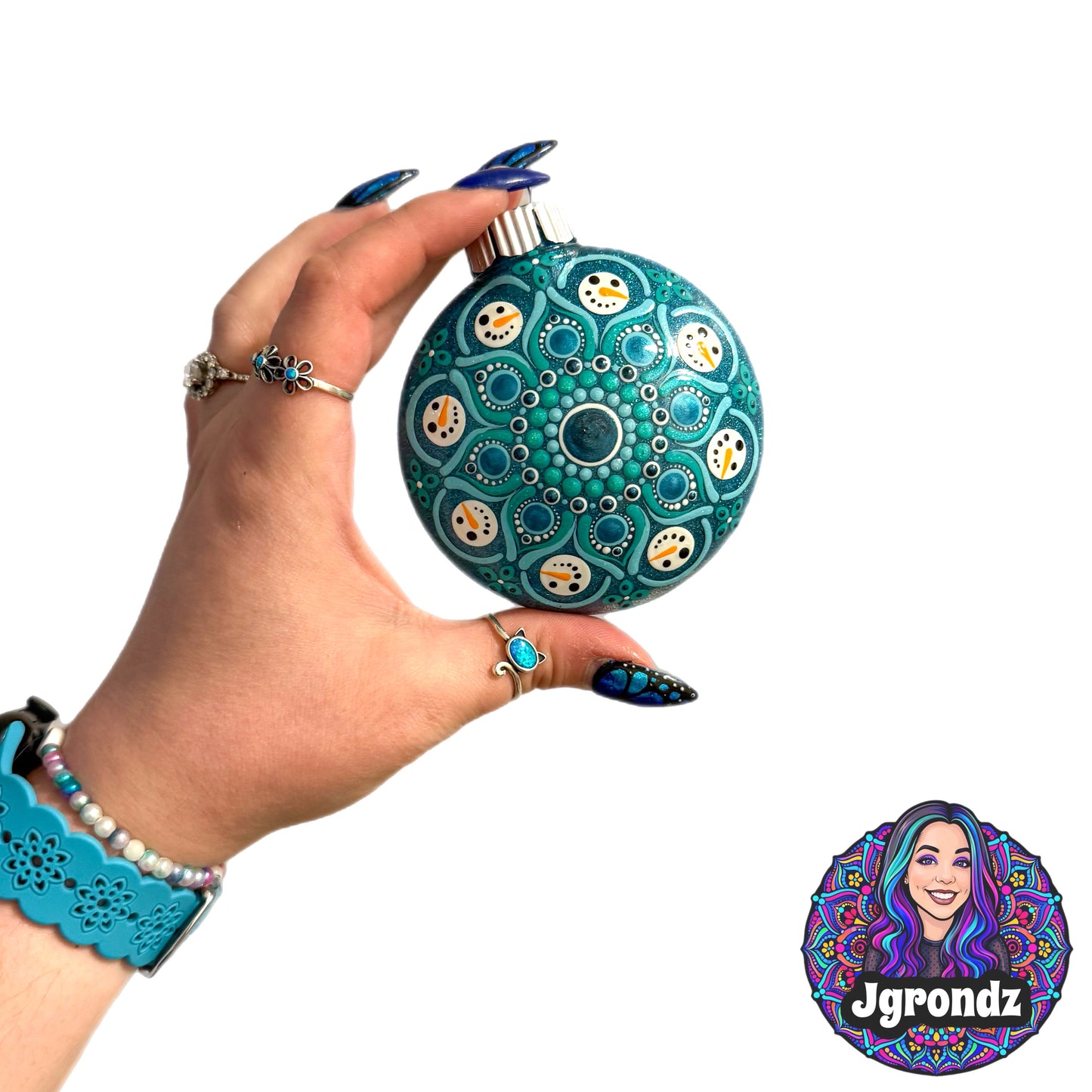 3” Snowman Mandala Ornament