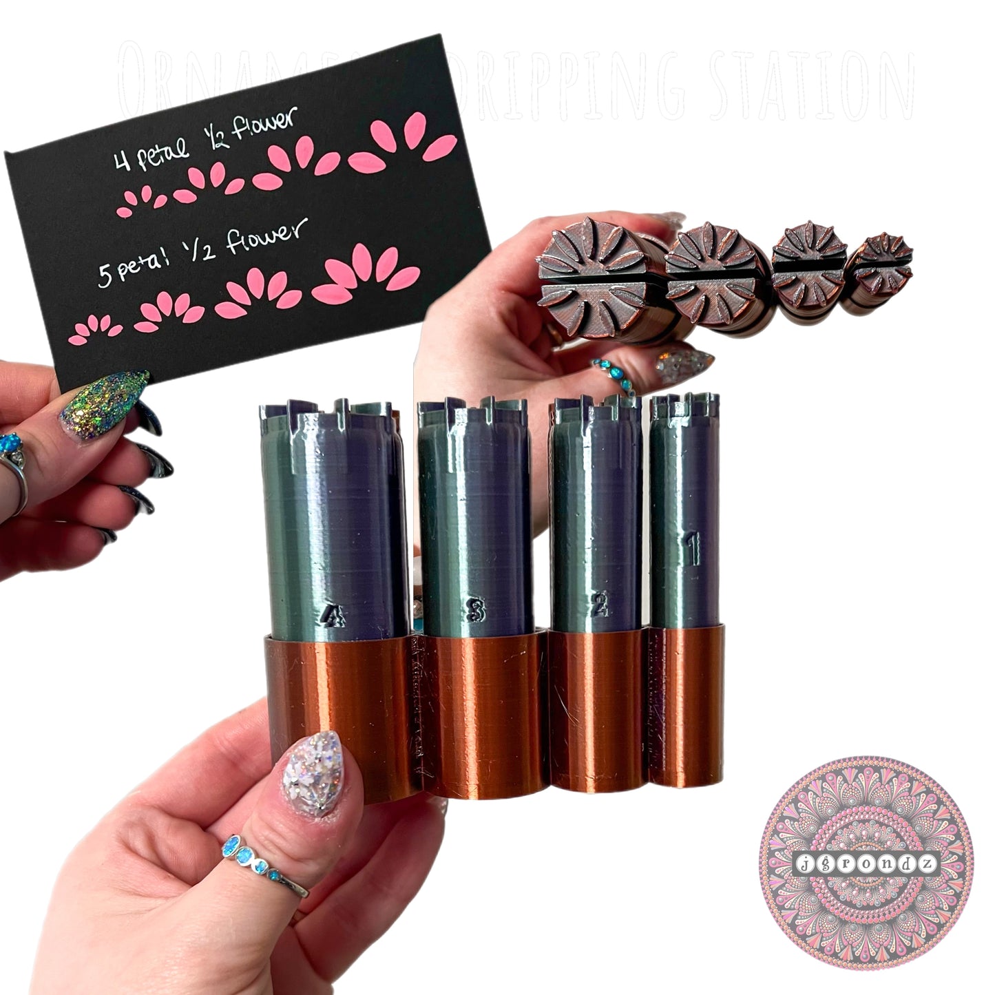 4&5 petal HALF Flower Dotting Tools