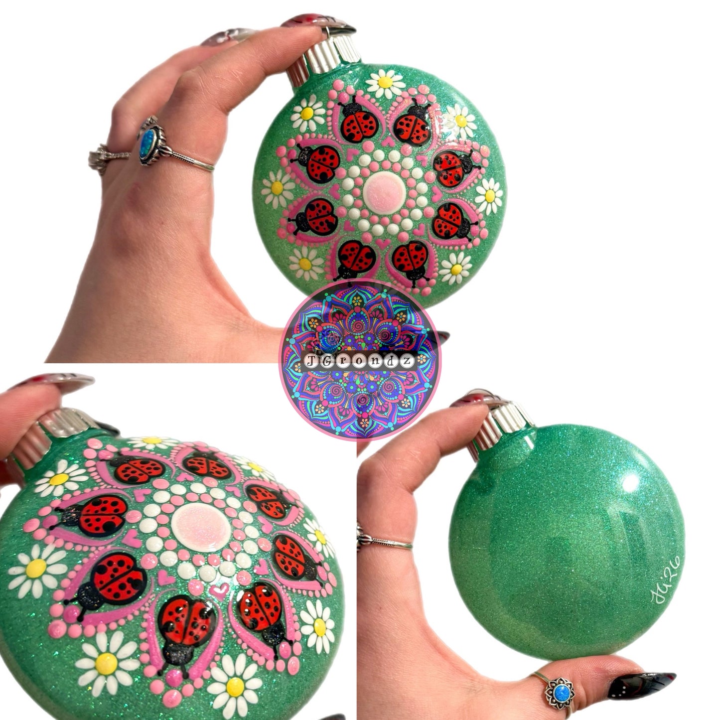 3” Ladybug Mandala Ornament