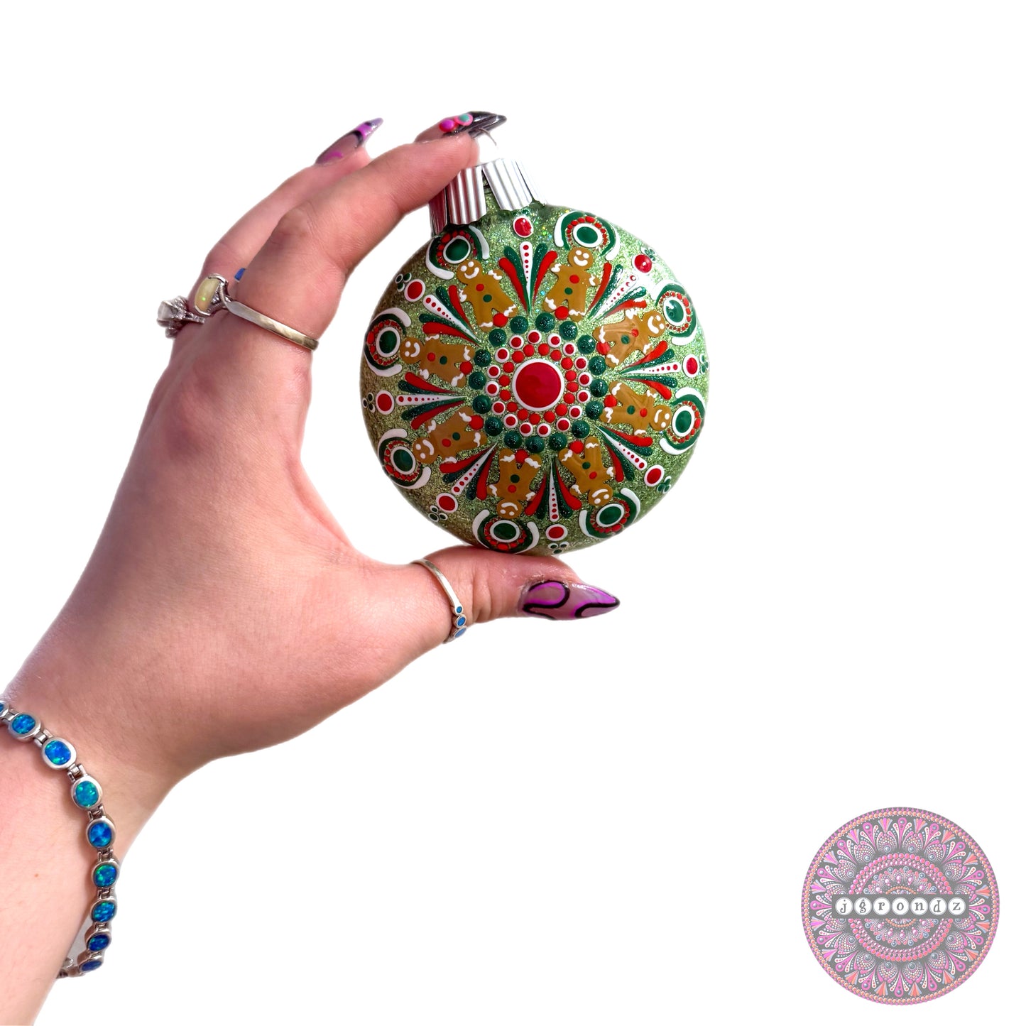3” Gingerbread Mandala Glitter Ornament