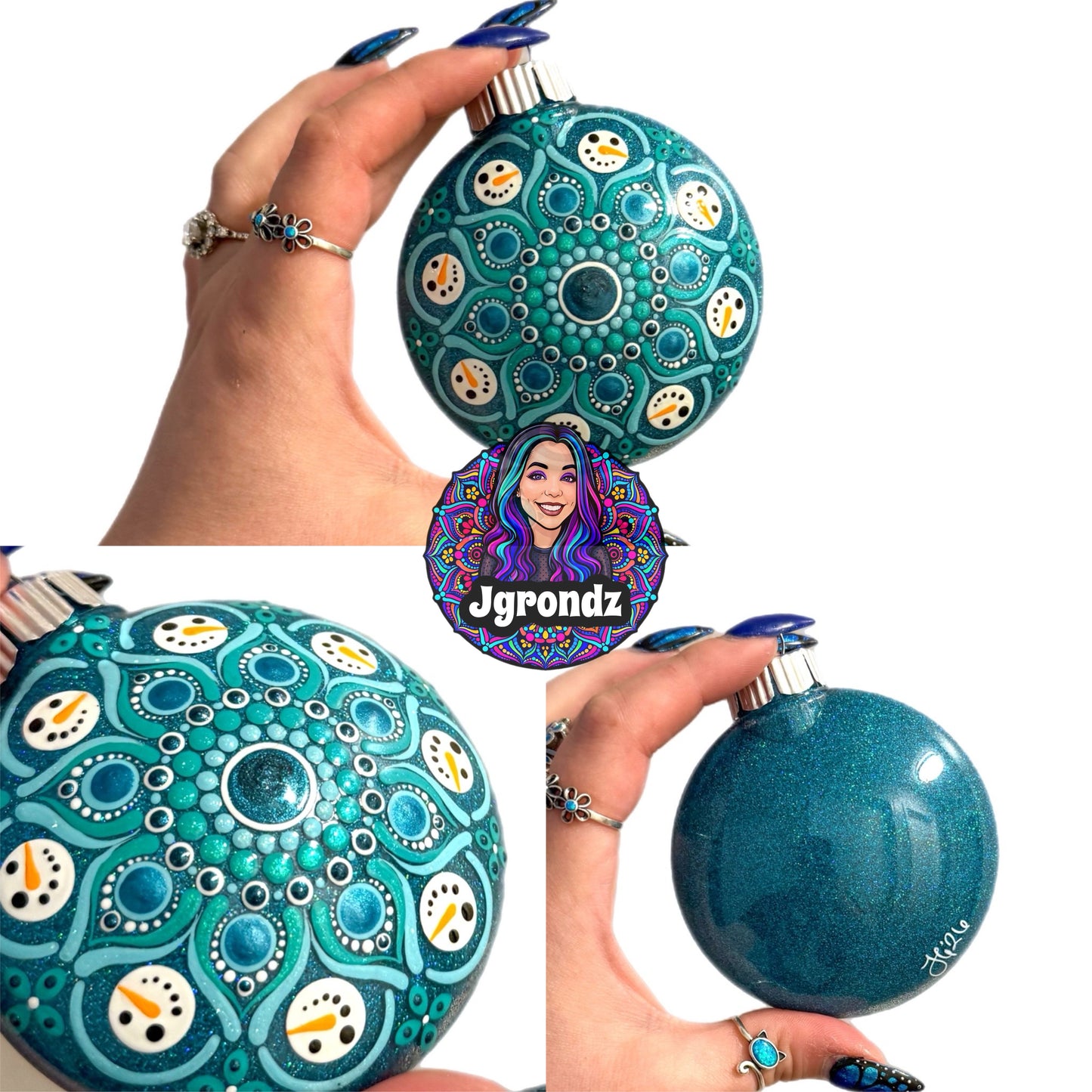 3” Snowman Mandala Ornament