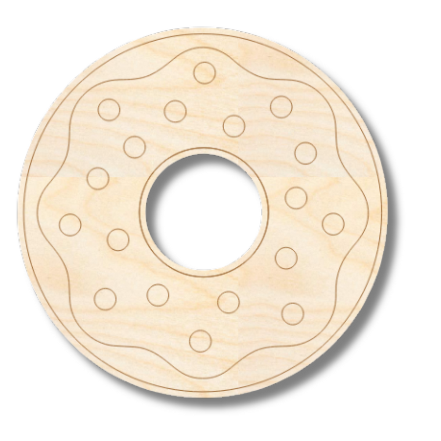 Unfinished Wood Etched Bundt Cake Shape | Paint By Line Crafts | up to 30" DIY