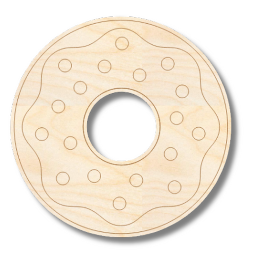 Unfinished Wood Etched Bundt Cake Shape | Paint By Line Crafts | up to 30" DIY