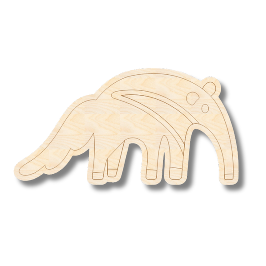 Unfinished Wood Etched Anteater Shape | Paint By Line Crafts | up to 30" DIY