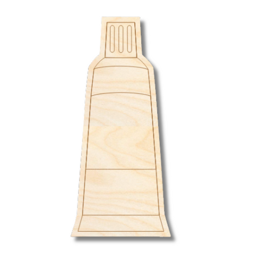 Unfinished Wood Etched Acrylic Paint Tube Shape | Paint By Line Crafts | up to 30" DIY