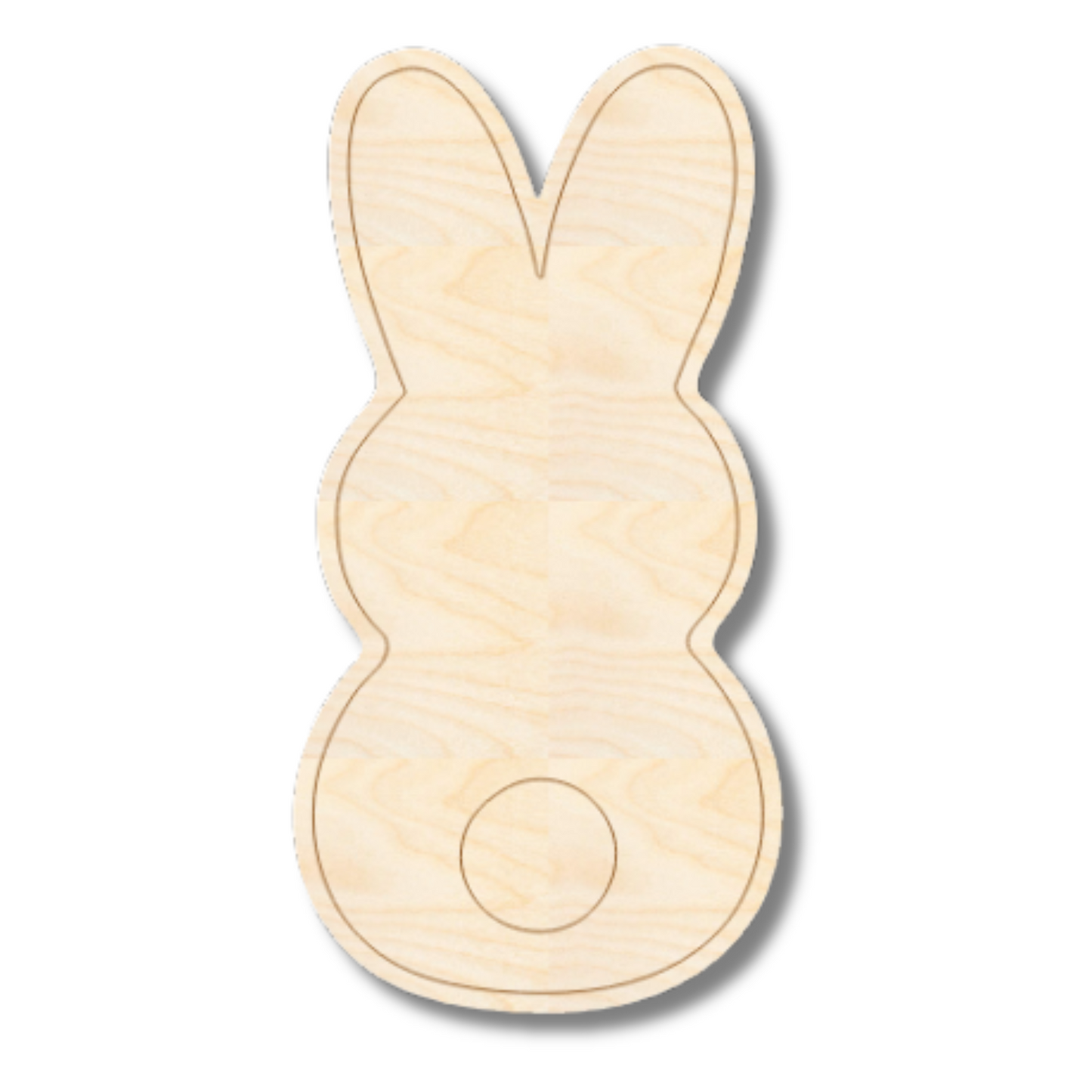 Unfinished Wood Etched Bunny Shape | Paint By Line Crafts | up to 30" DIY