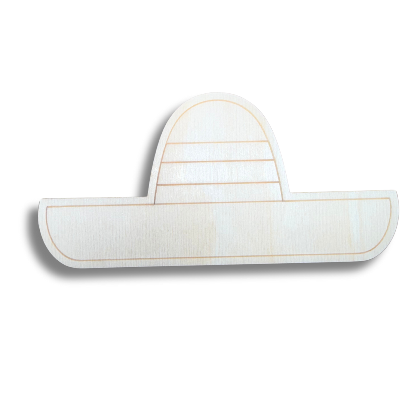 Unfinished Wood Etched Sombrero Shape | Paint By Line Crafts | up to 30" DIY