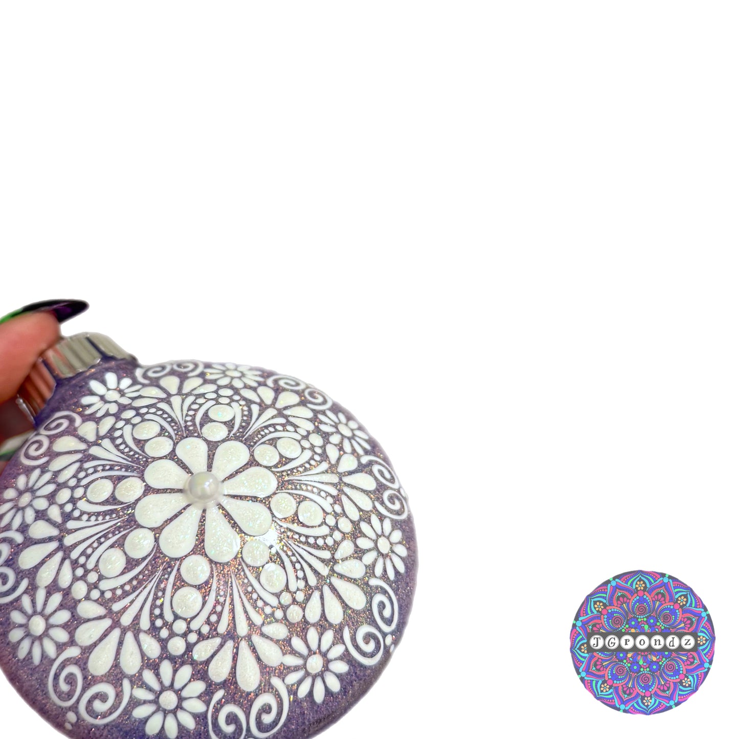 3” Snowflake Mandala Glitter Ornament