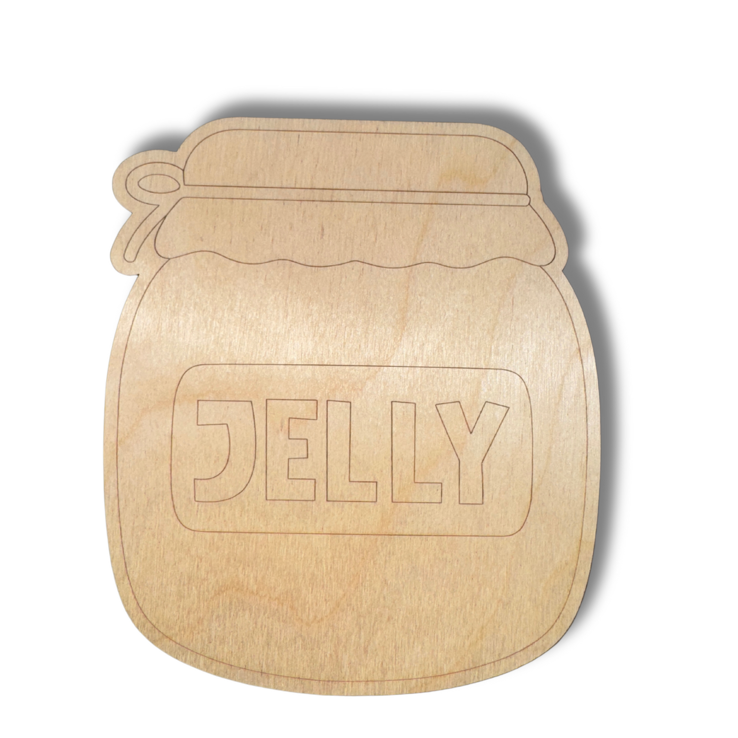 Unfinished Wood Etched Jelly Shape | Paint By Line Crafts | up to 30" DIY