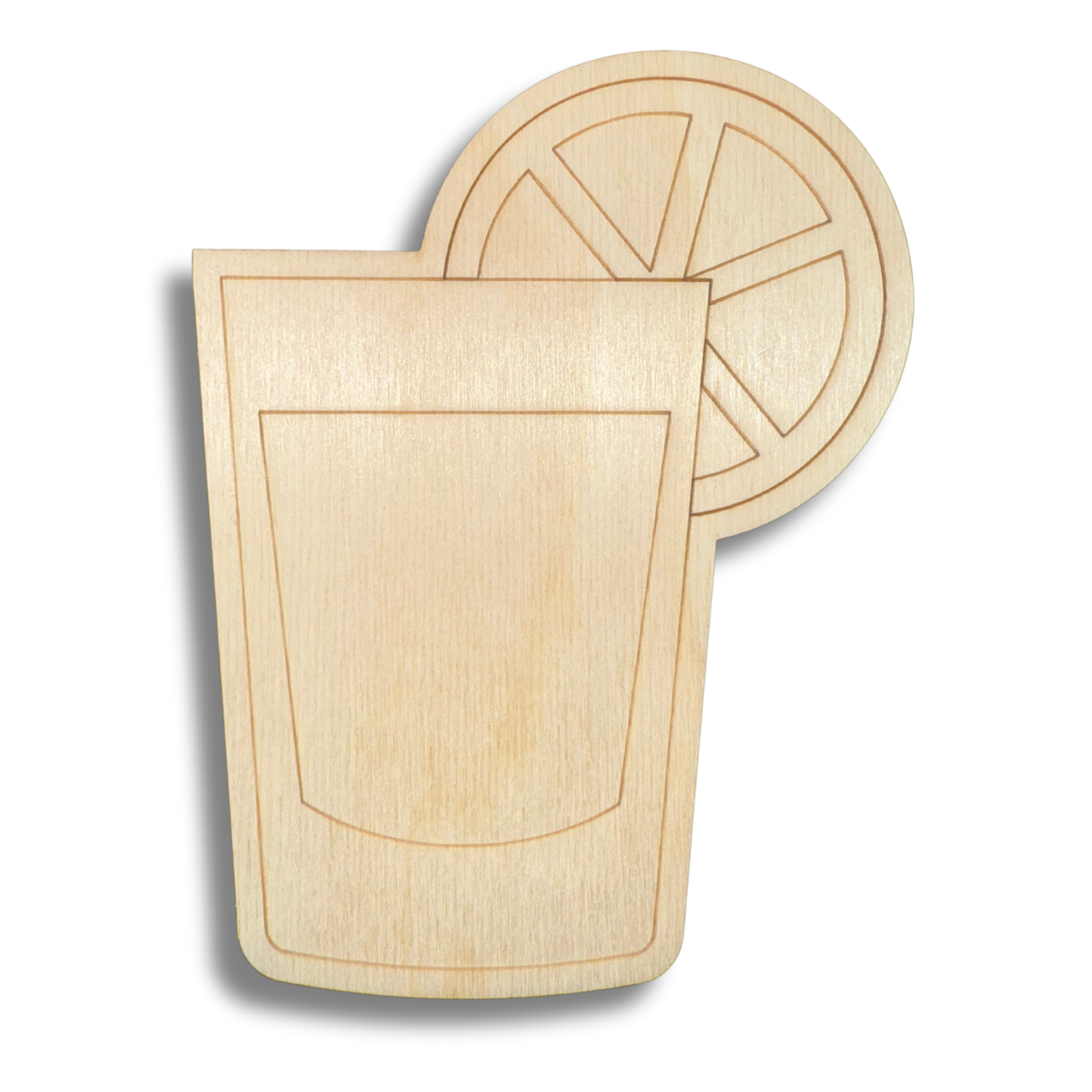 Unfinished Wood Etched Margarita Shape | Paint By Line Crafts | up to 30" DIY