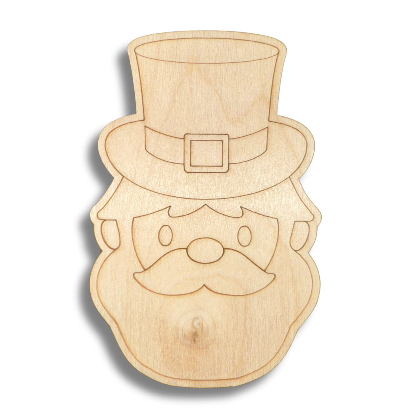Unfinished Wood Etched Leprechaun Shape | Paint By Line Crafts | up to 30" DIY