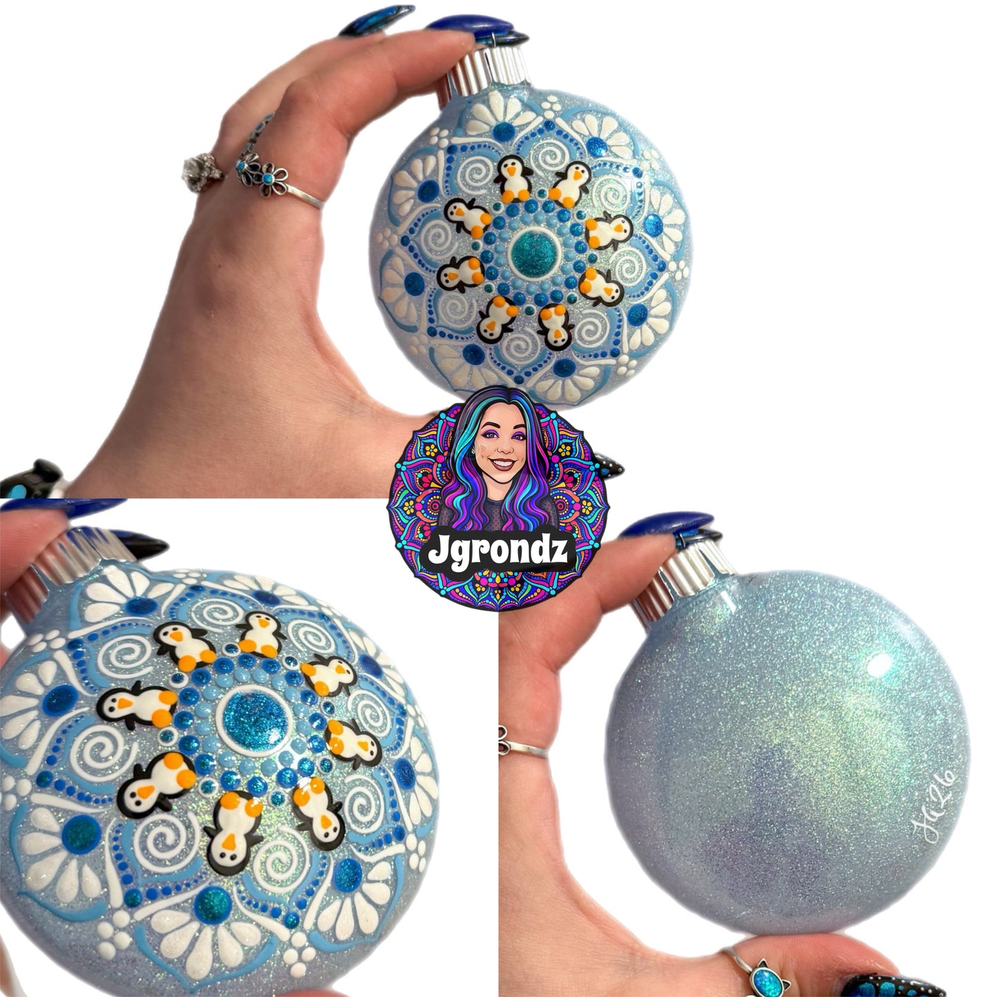 3” Penguin Mandala Ornament