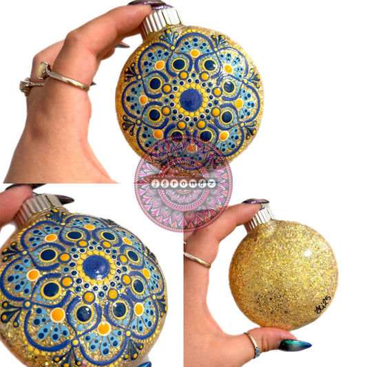 3” Mandala Glitter Ornament