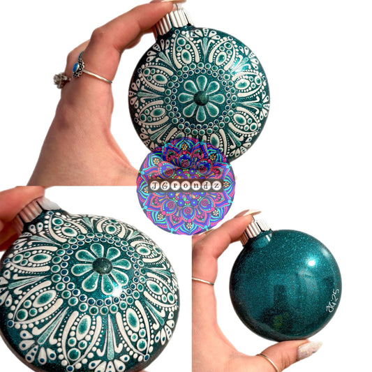 3” Mandala Glitter Ornament