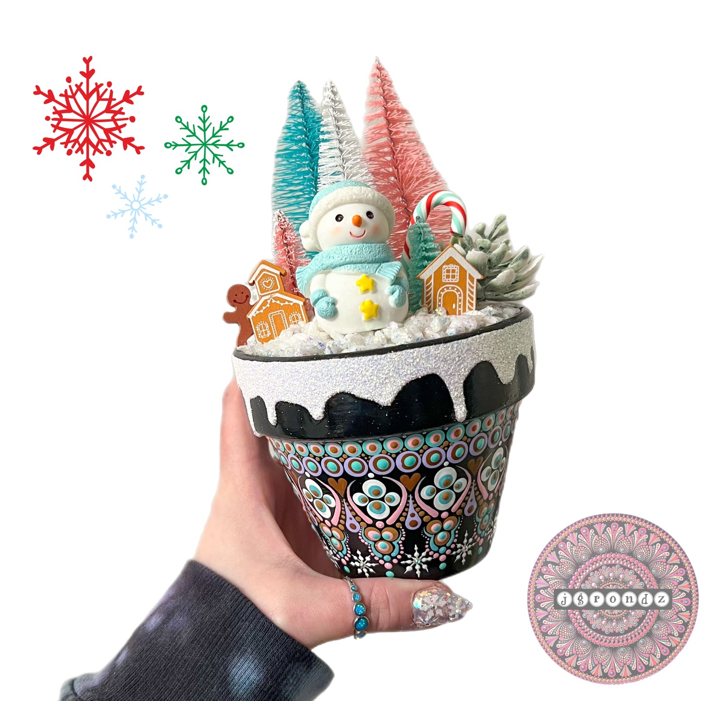 Pastel Christmas Pot