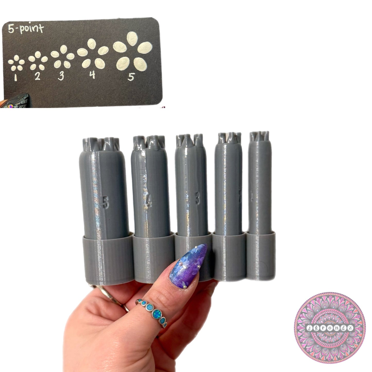 5-Point Flower Dotting Tools