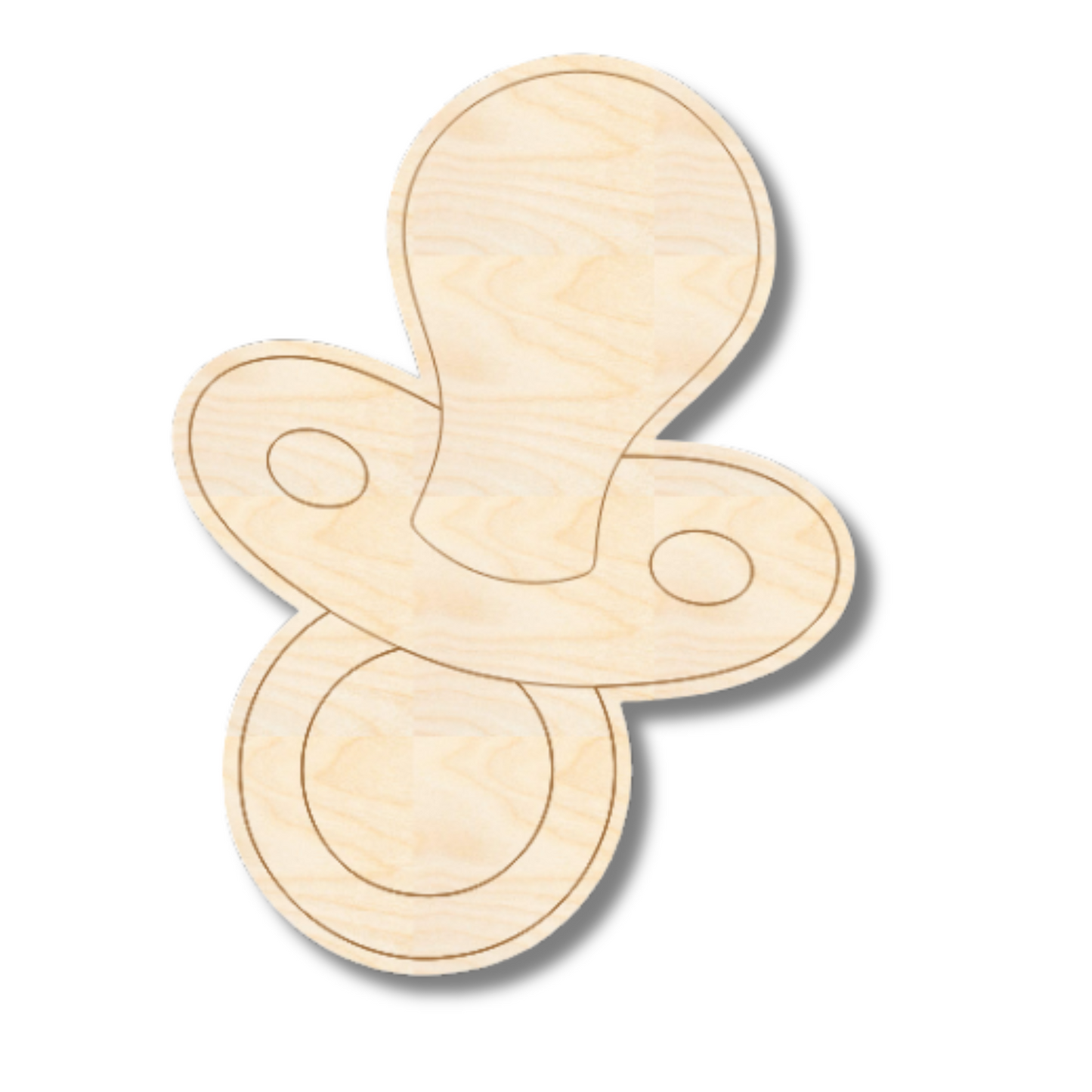 Unfinished Wood Etched Binky Shape | Paint By Line Crafts | up to 30" DIY