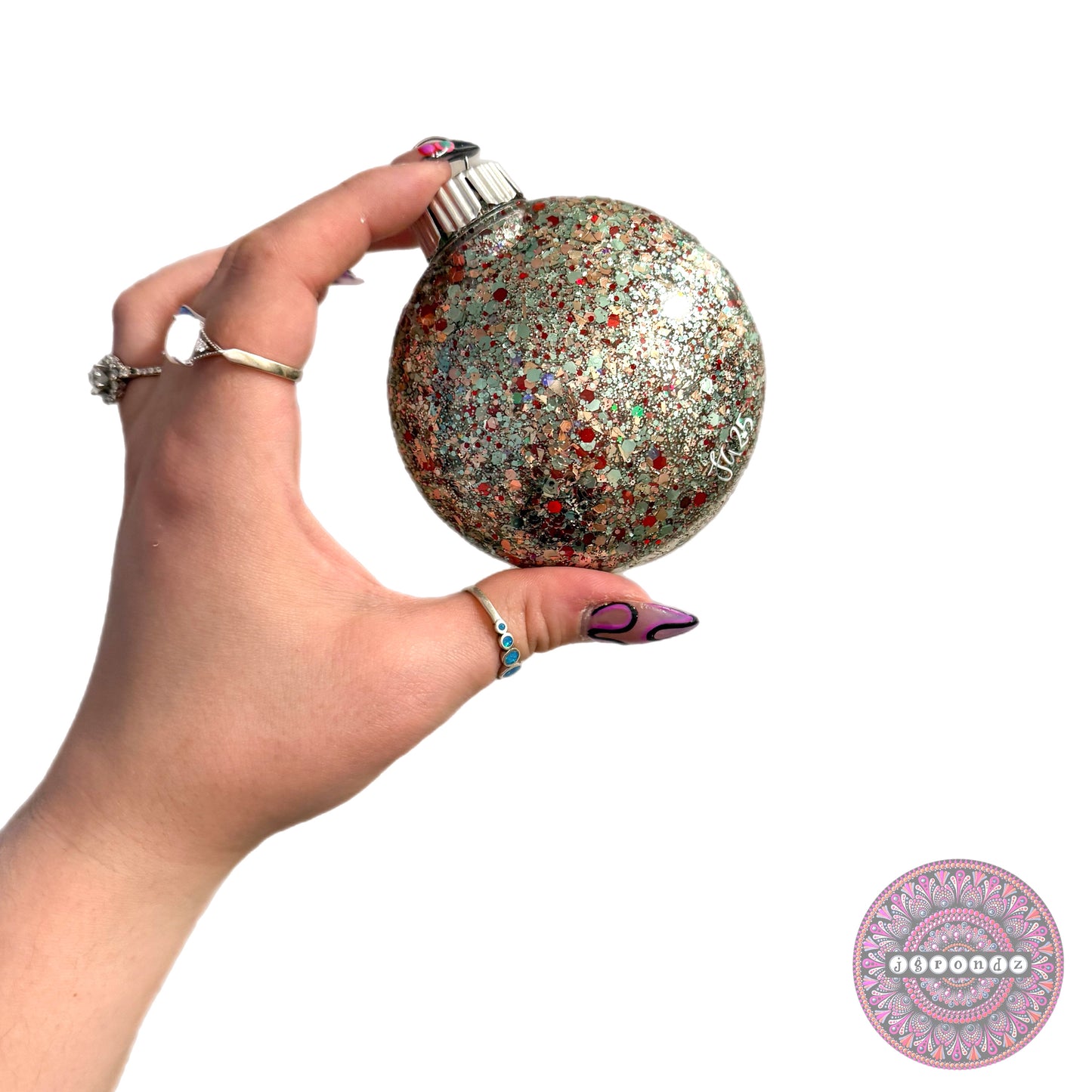 3” Mandala Glitter Ornament