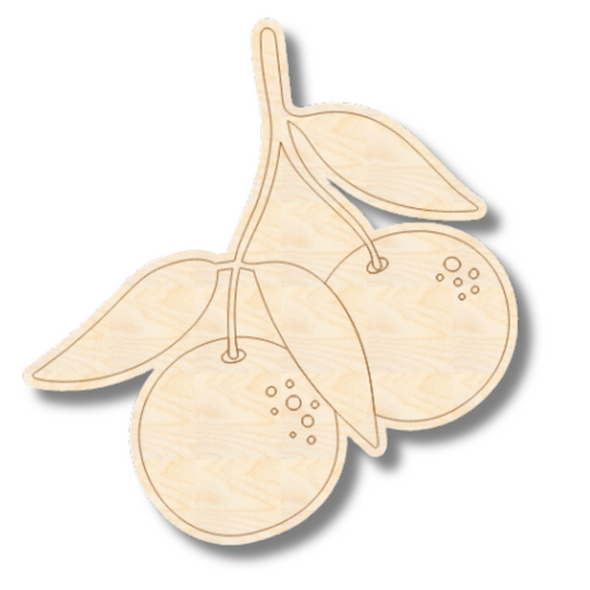 Unfinished Wood Etched Oranges Shape | Paint By Line Crafts | up to 30" DIY