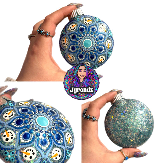 3” Snowman Mandala Ornament