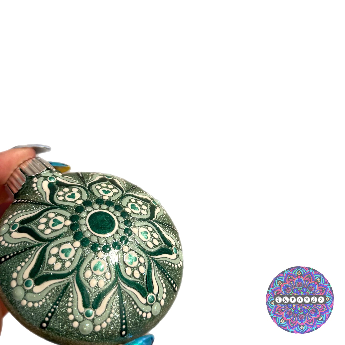 3” Paw Print Mandala Glitter Ornament