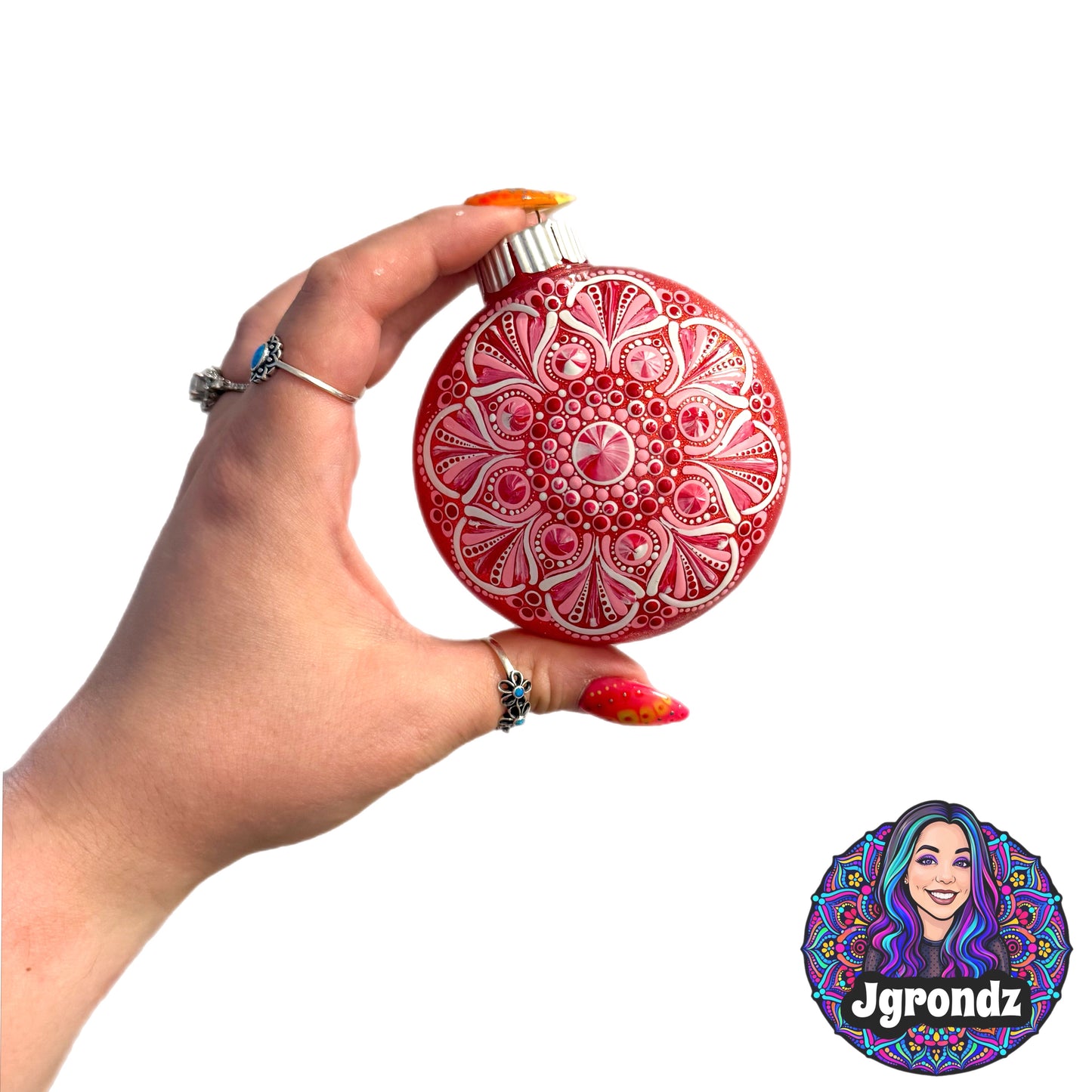 3” Peppermint Mandala Ornament