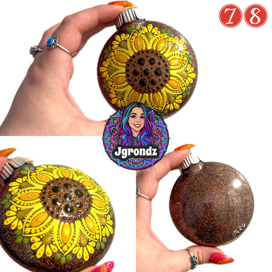 3” Sunflower Mandala Ornament