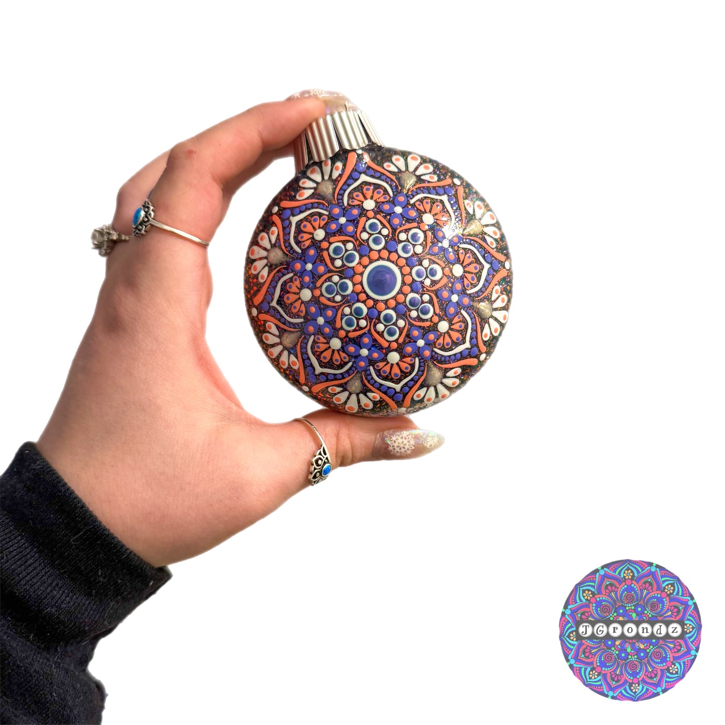 3” Mandala Glitter Ornament
